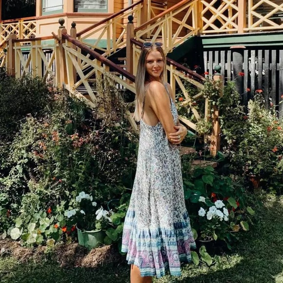 SOLD OUT Gabriella Boho Floral Maxi Tank Summer Dress - Picture 6 of 10